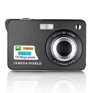 2.7 Inch HD Digital Camera 18 Megapixel 8 Zoom Rechargeable Slim Pocket Digital Camera Portable Kid Vlogging Camera Teens Gifts