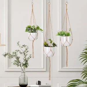 Garden Flower Basket Rope Macrame Wall Hanging Hanging Plant Pot Plants Hanger
