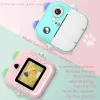 Kids Instant Camera 2.4Inch IPS Screen Full HD Instant Print Digital Camera Light Ear With Lanyard Birthday Gifts for Boys Gilrs