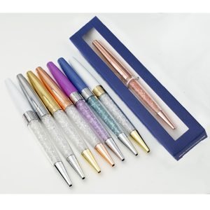 New lady student lovely crystal pen with cristales elements retail box case Ballpoint pen Xmas Gifts Navidad Diaman pen Diamond