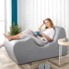 ZINUS Lotus Zero Gravity Foam Chaise Lounger, Herringbone Light Grey